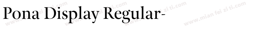 Pona Display Regular字体转换